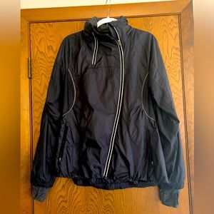 lululemon Windbreaker Running Jacket, Black/Gray, Size 12
